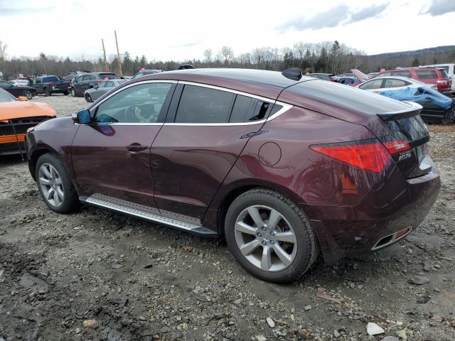 2HNYB1H49BH500533 - 2011 ACURA ZDX TECHNOLOGY BURGUNDY photo 2