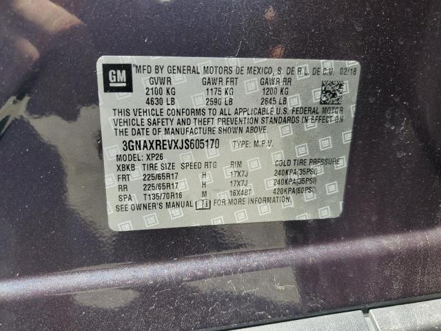 3GNAXREVXJS605170 - 2018 CHEVROLET EQUINOX LS أزرق صورة 14