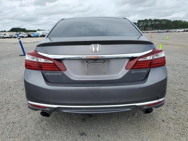 1HGCR2F50GA204241 - 2016 HONDA ACCORD SPORT GRAY photo 6