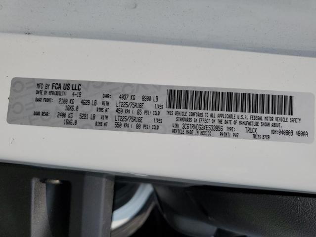 3C6TRVDG3KE533856 - 2019 RAM PROMASTER 2500 HIGH 白色 照片 13