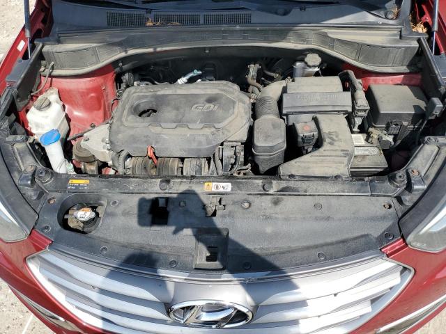5XYZUDLB5HG417040 - 2017 HYUNDAI SANTA FE S RED photo 12