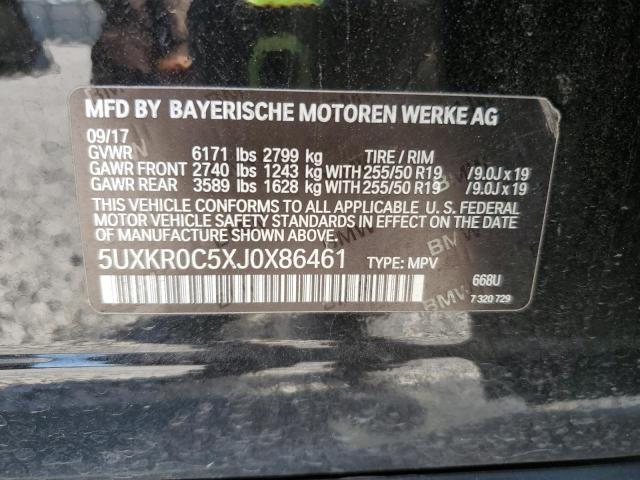 5UXKR0C5XJ0X86461 - 2018 BMW X5 XDRIVE35I Qara foto 13