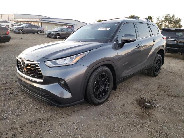 5TDGZRAH1LS014648 - 2020 TOYOTA HIGHLANDER XLE GRAY photo 1