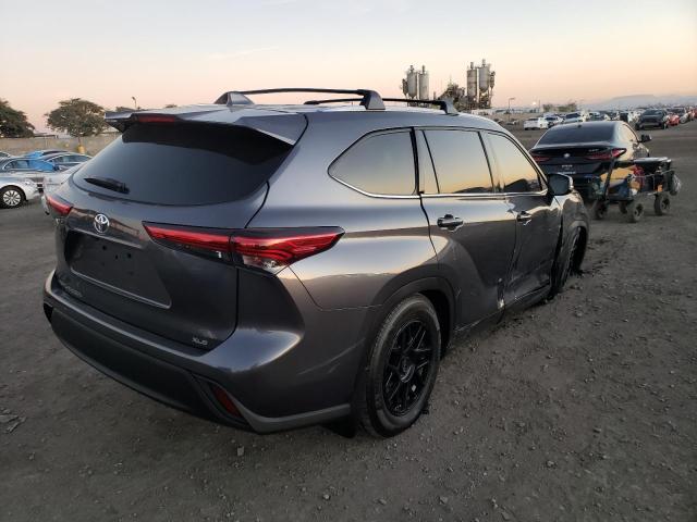 5TDGZRAH1LS014648 - 2020 TOYOTA HIGHLANDER XLE GRAY photo 3