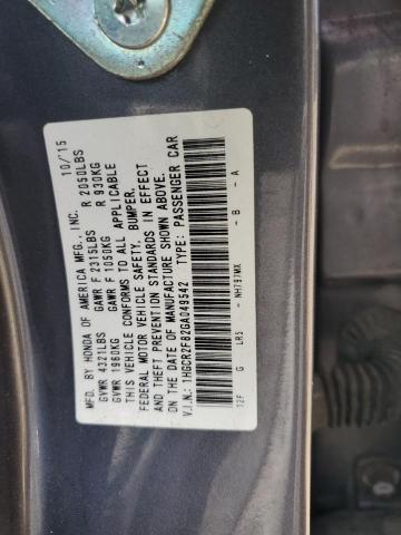 1HGCR2F82GA049542 - 2016 HONDA ACCORD EXL 灰色 照片 12