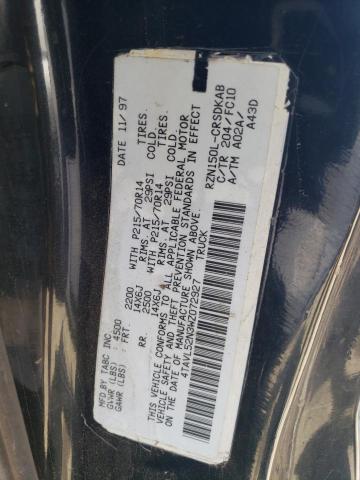 4TAVL52N3WZ072927 - 1998 TOYOTA TACOMA XTRACAB BLACK photo 12