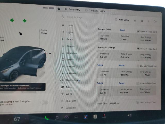 7SAYGAEEXRF016023 - 2024 TESLA MODEL Y Czarny zdjęcie 9