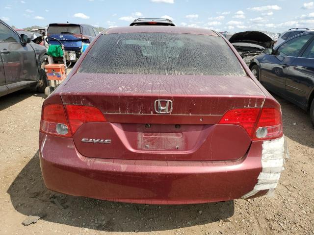 1HGFA16508L007591 - 2008 HONDA CIVIC LX RED photo 6