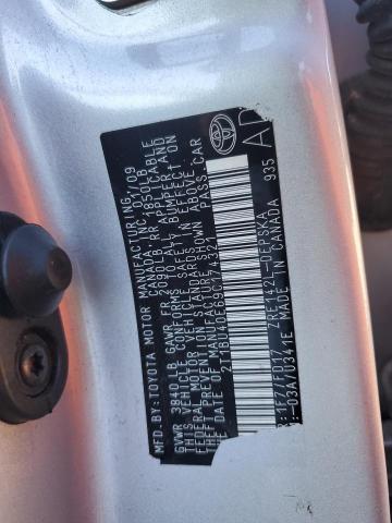 2T1BU40E69C174321 - 2009 TOYOTA COROLLA BASE SILVER photo 12