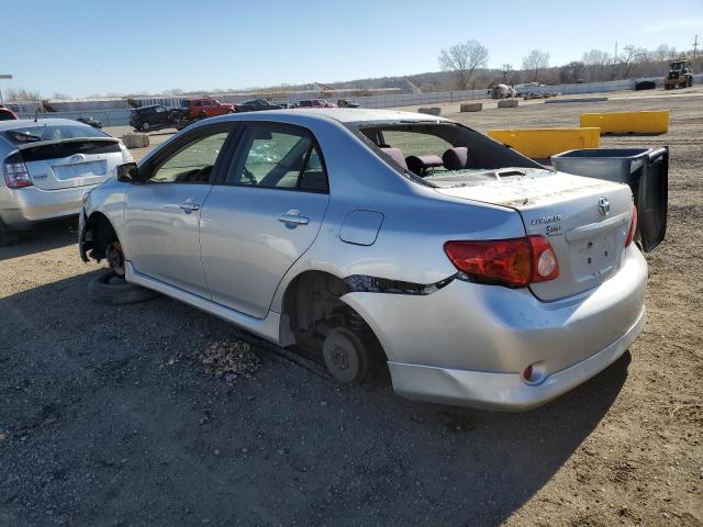 2T1BU40E69C174321 - 2009 TOYOTA COROLLA BASE SILVER photo 2