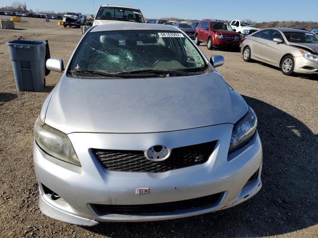 2T1BU40E69C174321 - 2009 TOYOTA COROLLA BASE SILVER photo 5