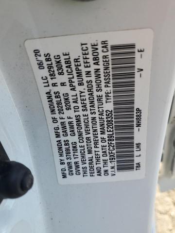 19XFC2F89LE208352 - 2020 HONDA CIVIC SPORT 白色 照片 12