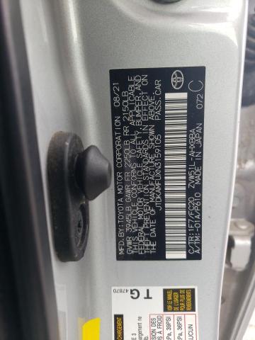 JTDKAMFUXN3159105 - 2022 TOYOTA PRIUS NIGHT SHADE Srebrny zdjęcie 12