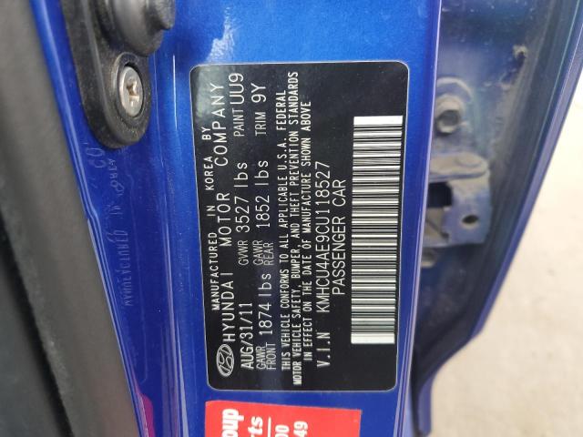 KMHCU4AE9CU118527 - 2012 HYUNDAI ACCENT GLS Mavi foto 12