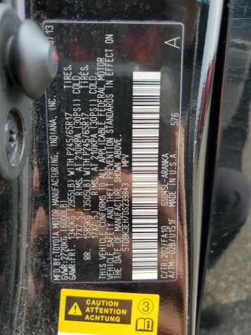 5TDBK3EH7DS239843 - 2013 TOYOTA HIGHLANDER BASE შავი ფოტო 14