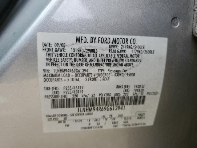 1LNHM94R69G613941 - 2009 LINCOLN MKS 银色 照片 12