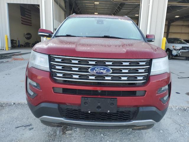 1FM5K8F84HGD03728 - 2017 FORD EXPLORER LIMITED 勃艮第红 照片 5