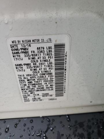 JN8AT2MV9HW012934 - 2017 NISSAN ROGUE S 白色 照片 13