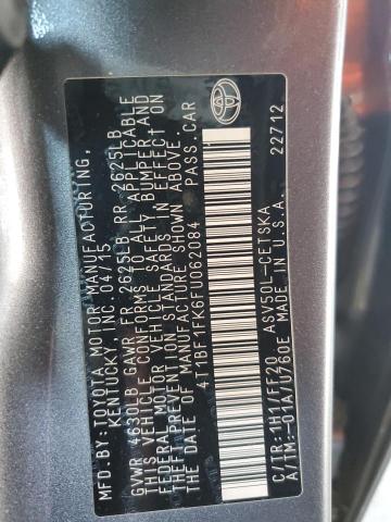 4T1BF1FK6FU062084 - 2015 TOYOTA CAMRY LE 灰色 照片 13