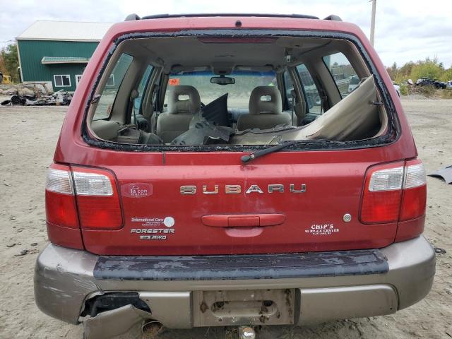 JF1SF65502H722898 - 2002 SUBARU FORESTER S RED photo 6