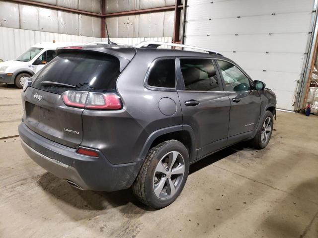 1C4PJMDX8KD449559 - 2019 JEEP CHEROKEE LIMITED ნაცრისფერი ფოტო 3