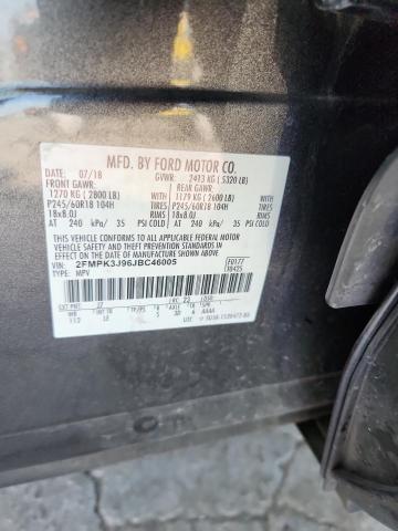 2FMPK3J96JBC46005 - 2018 FORD EDGE SEL Сірий фото 14