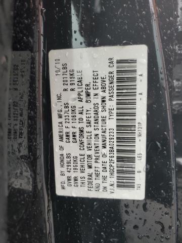 1HGCP2F63BA029233 - 2011 HONDA ACCORD SE BLACK photo 13