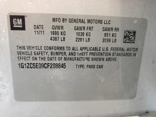 1G1ZC5E09CF208845 - 2012 CHEVROLET MALIBU 1LT Күміс фото 12