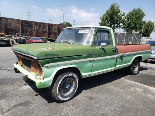 F10YRK01927 - 1971 FORD F-100 GREEN photo 1