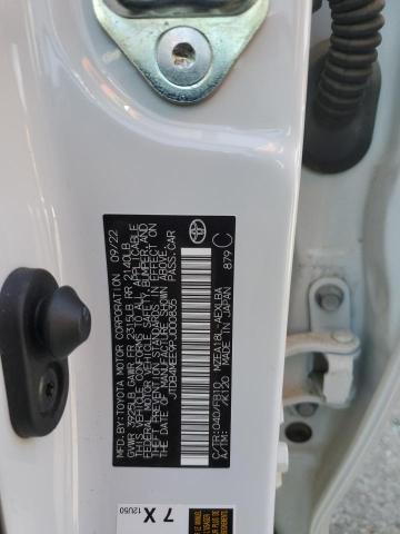 JTDB4MEE9PJ000835 - 2023 TOYOTA COROLLA LE WHITE photo 12