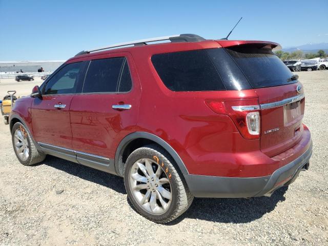 1FM5K8F80DGB34611 - 2013 FORD EXPLORER LIMITED 红色 照片 2