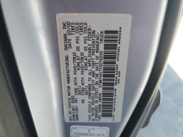 5TBBT4417YS076035 - 2000 TOYOTA TUNDRA ACCESS CAB ვერცხლისფერი ფოტო 12