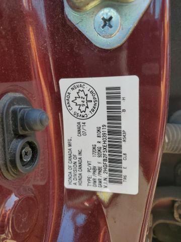 2HGFB2F5XEH039119 - 2014 HONDA CIVIC LX 勃艮第红 照片 12