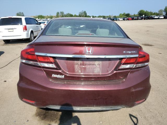 2HGFB2F5XEH039119 - 2014 HONDA CIVIC LX 勃艮第红 照片 6