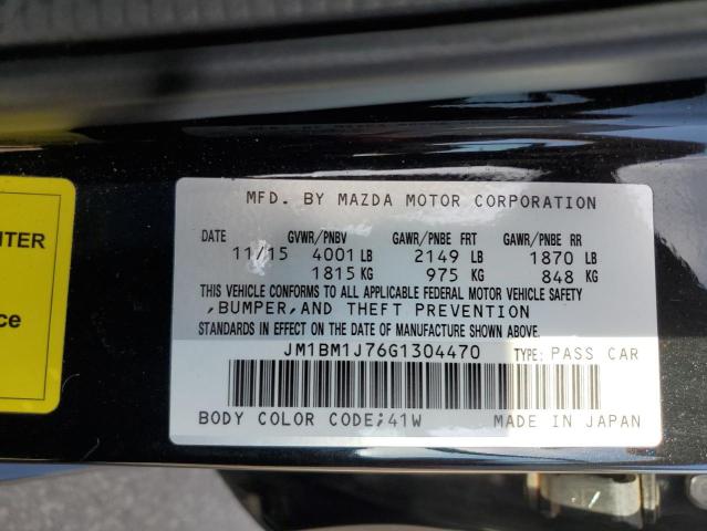 JM1BM1J76G1304470 - 2016 MAZDA 3 SPORT BLACK photo 12