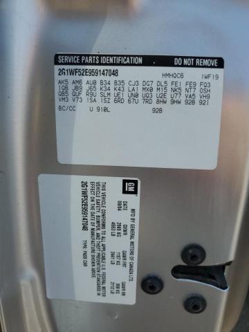 2G1WF52E959147048 - 2005 CHEVROLET IMPALA SILVER photo 12