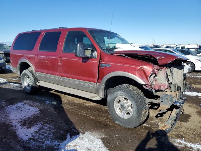 1FMSU43F9YEC87451 - 2000 FORD EXCURSION LIMITED RED photo 4