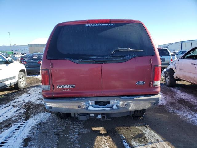 1FMSU43F9YEC87451 - 2000 FORD EXCURSION LIMITED RED photo 6