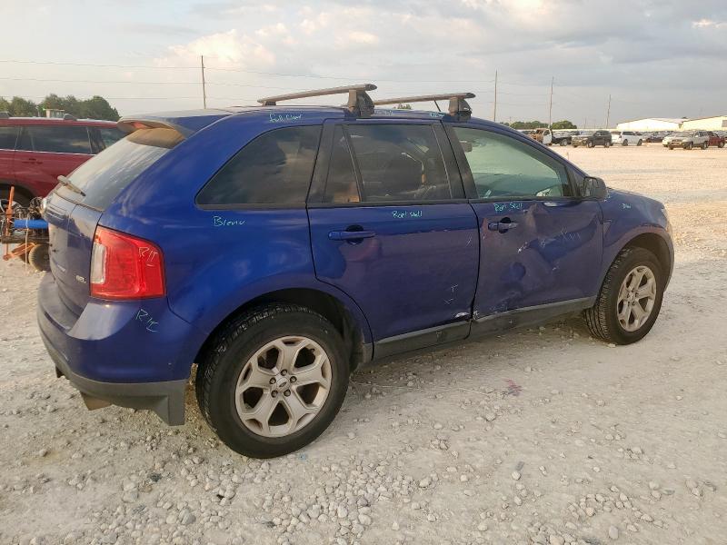 2FMDK3JC1DBA22546 - 2013 FORD EDGE SEL 蓝色 照片 3