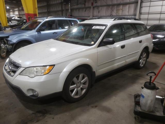 4S4BP61C487306374 - 2008 SUBARU OUTBACK 2.5I WHITE photo 1