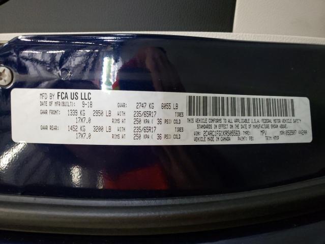 2C4RC1FG1KR505563 - 2019 CHRYSLER PACIFICA TOURING PLUS BLUE photo 13