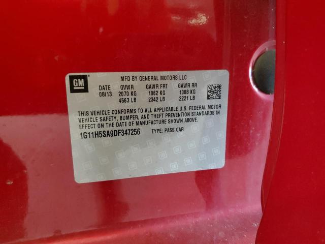 1G11H5SA9DF347256 - 2013 CHEVROLET MALIBU LTZ 红色 照片 12