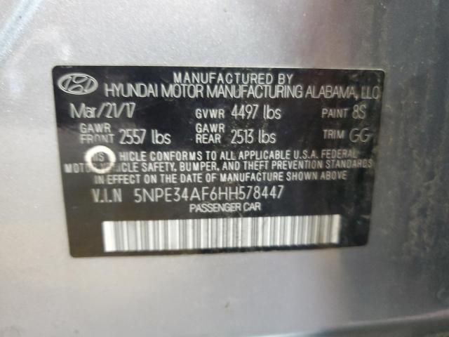 5NPE34AF6HH578447 - 2017 HYUNDAI SONATA SPORT Gümüş foto 13