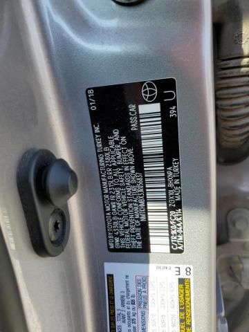 NMTKHMBX3JR056837 - 2018 TOYOTA C-HR XLE SILVER photo 12