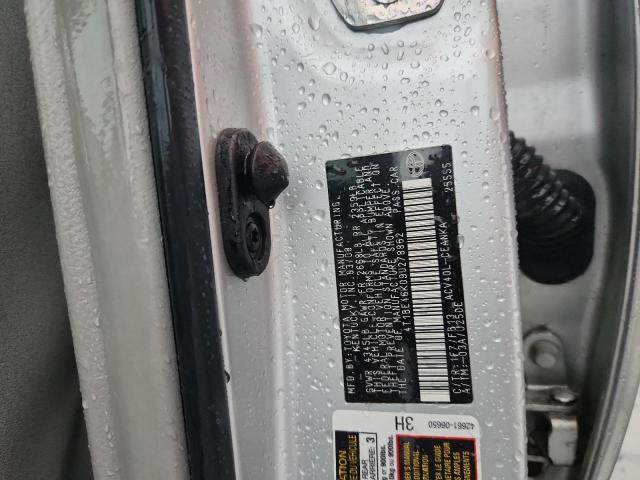 4T1BE46K09U278862 - 2009 TOYOTA CAMRY BASE 银色 照片 12