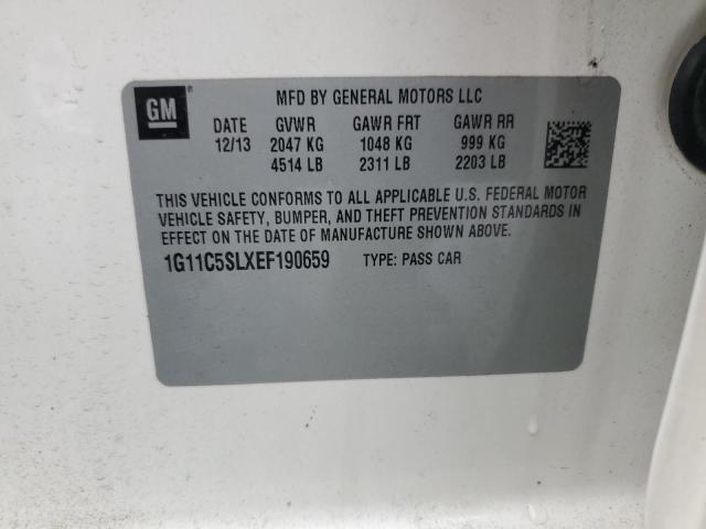 1G11C5SLXEF190659 - 2014 CHEVROLET MALIBU 1LT BEIGE photo 13