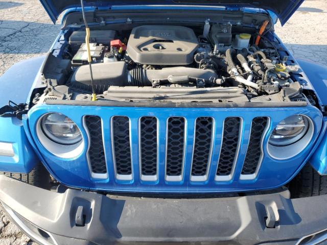 1C4JJXP60MW857202 - 2021 JEEP WRANGLER U SAHARA 4XE BLUE photo 12