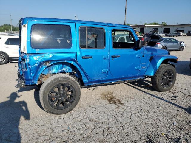 1C4JJXP60MW857202 - 2021 JEEP WRANGLER U SAHARA 4XE BLUE photo 3