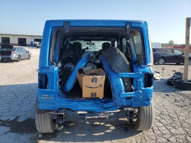 1C4JJXP60MW857202 - 2021 JEEP WRANGLER U SAHARA 4XE BLUE photo 6