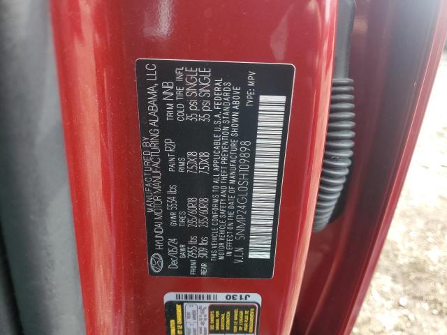 5NMP24GL0SH109898 - 2025 HYUNDAI SANTA FE SEL Կարմիր լուսանկար 13